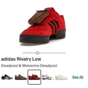 Adidas Rivalry Low Red and Black Sneakers